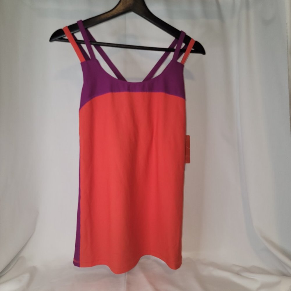 Xersion tank w/chest support - Purple/Orange - Women's size XL NWT